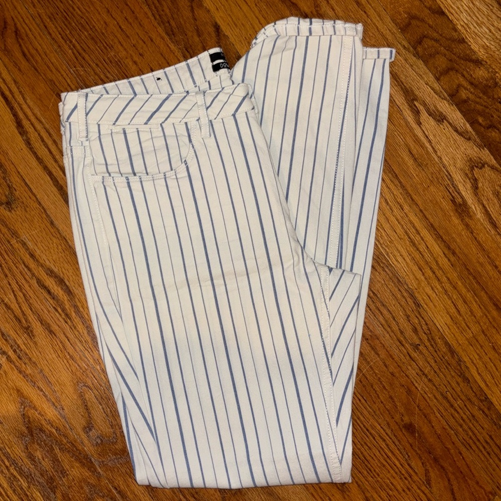 SCOTCH & SODA Downtown Surf blue and white striped jean pants | size 31
